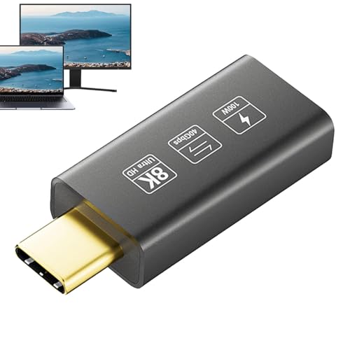 Adaptador USB C para la computadora portátil, adaptador macho a femenino,Convertidor de carga rápida - Extensor de enchufe y reproducción para laptop, tableta, teléfono, soporte de 240W, transferencia