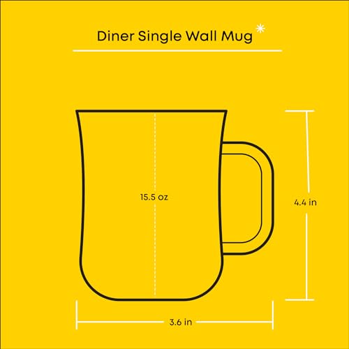 Tasse à café en verre 450 ml JoyJolt (lot de 6 grande taille) - 3