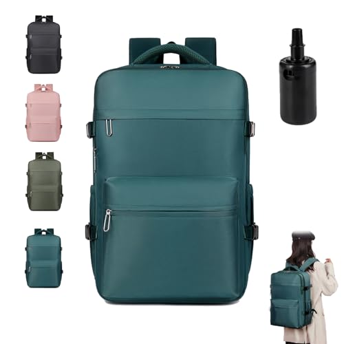 Lunapack Backpack, Vacuum Back Pack Travel, Large Capacity Travel Back Pack, Expandable Bacpacks with Electric Pump (Blue with electric pump)