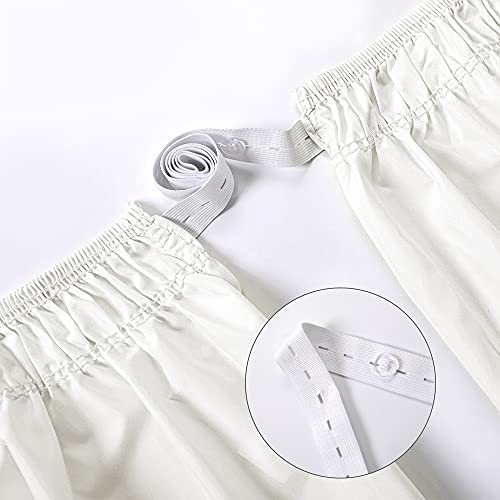 Obytex Wrap Around Bed Skirts, Elastic Dust Ruffle Silky Soft & Wrinkle Free Classic Stylish Look In Your Bedroom (Twin/Full-14'' Drop, White) #TOP2