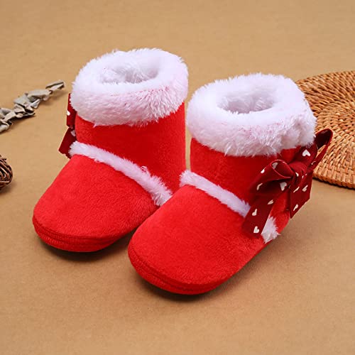 YHEGHT Toddler Boys and Girls Plush Snow Booties Warming Shoes Baby Soft Boots Infant Baby Shoes 18m