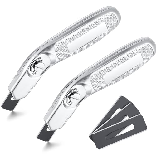 Lasnten 2-Piece 6-Blade Carpet & Box Cutter Knife Set