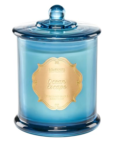 M&SENSE Summer Ocean Scented Candles for Home, Organic Soy Candles