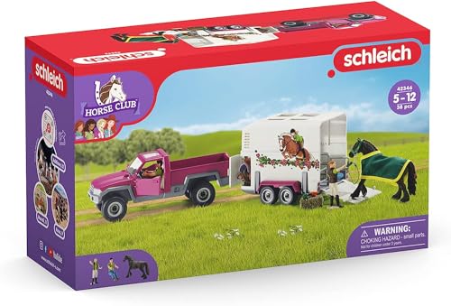 schleich HORSE CLUB | Pick-up avec remorque pour chevaux 42346 | 38 pièces