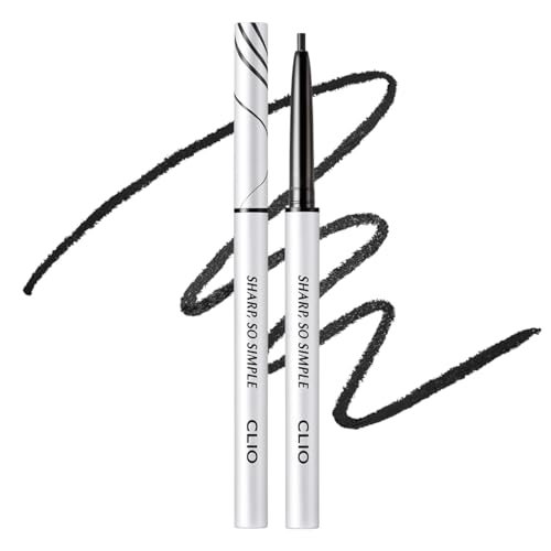 CLIO Sharp So Simple Waterproof Pencil Liner, 2mm Ultra-Slim Thin Precision Tip, Tug Free Glide...