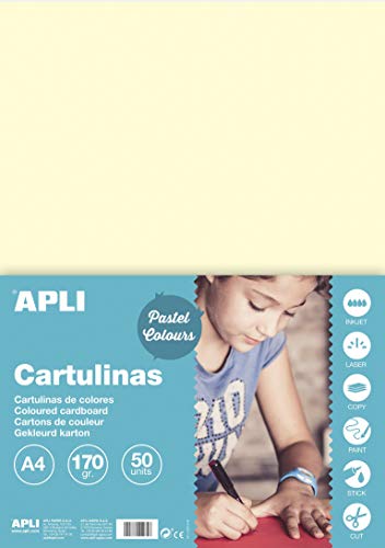 Apli DIN A4 170 g/m2 ivory cardboard pack of 50 sheets