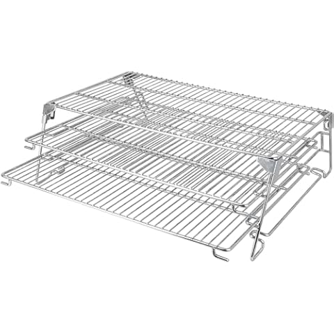 Unidanho Jerky Racks for Traeger Pro 575 22 34 Pit Boss More Barrel Pellet Grill Smoker Parts 3 Tiered Folding Barbecue Grilling Rack Stainless Steel Cooling Seasoning Smoking Warming BBQ Accessories Cover