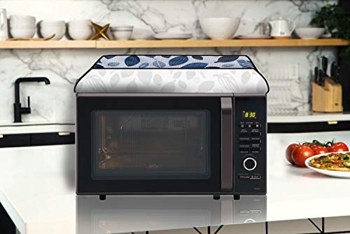 Image of The Furnishing Tree microwave oven cover compatible for IFB 23 Liters Convection 23BC4, Waterproof, Dustproof, Wipeable, Cover Size In CM: (50.8x43.2x35.6), Ditzy Pattern Grey