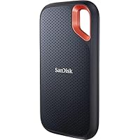 SANDISK Extreme Portable SSD 1TB (up to 1050 MB/s read, 1,000MB/s write, NVMe SSD, USB-C, External Solid State Drive, IP65 rated for dust and water resistance, Updated Firmware) Black