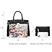 MKP Women Fashion Satchel Handbags and Purses Ladies Top Handle Tote Work Shoulder Bags with Matching Wristlet Wallet (Black-1)