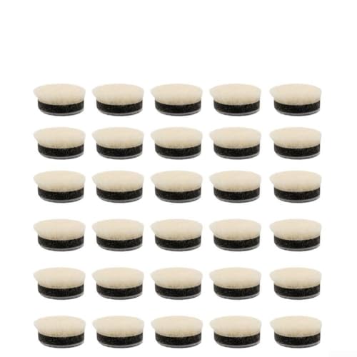 Image of 30 Pcs Wool Polishing Pads 25mm Diameter For Car Polisher And Glass Buffing Cleaning Tool To Handle Pre Polish Tracks Efficiently