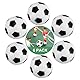 ZAWTR Kickerbälle 32 mm, 6 Stück Tischfußball Bälle Klein Mini Tischkicker Fußball Ball, Kicker Bälle aus ABS Kunststoff ideal für Kinder und Erwachsene Tischfussballbälle Spiel (Schwarz und Weiß)