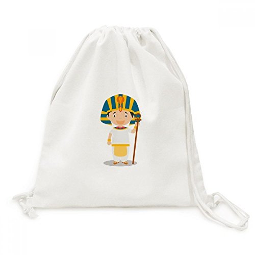 Sac dos cordon Égypte Jaune toile voyage léger