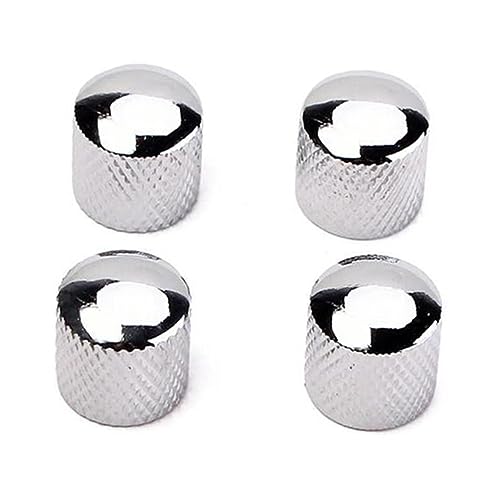 Levemolo Universal Bass Knob Metal Guitar Knobs 4pcs Tone/Volume Control Set Screw Hollow Shaft for Guitar Bass