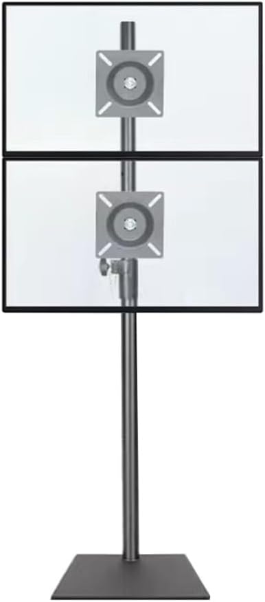 Adjustable TV Stand Mount for 12-27 Inch LCD/LED Flat/Curved Screens, Swivel Base for Bedroom/Living Room, Supports Up to 8kg, Modern Black Design