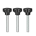 Tool parts 3Pcs Star Knobs Grips M10 x 80mm Male Thread Steel Zinc Stud Replacement PP