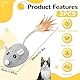 SGZIOO 2 Stück Katzenspielzeug Maus Elektrisch, Elektrische Maus für Katzen mit Federschwanz, Katzenspielzeug Selbstbeschäftigung, USB Wiederaufladbares Magic Maus Katze für Kleine Katze im Drinnen