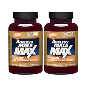 Ageless Male Max Total Testosterone Booster Supplement for Men, 120 Caplets