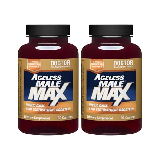 Ageless Male Max Total Testosterone Booster for Men – Reduce Fat Faster Than Exercise Alone & Increase Nitric Oxide with Powerful, Safe Total Test Booster (120 Caplets, 2-Pack)