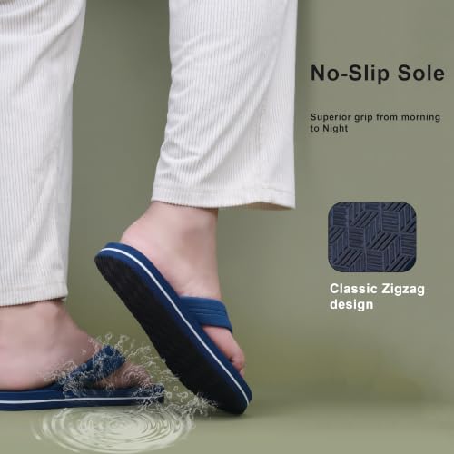 Image of Men's Flip Flops & Slippers | Lightweight Anti-Skid Thong Sandals | Comfortable Cushioned Chappals for Daily, Indoor, Outdoor, Beach & Casual Wear