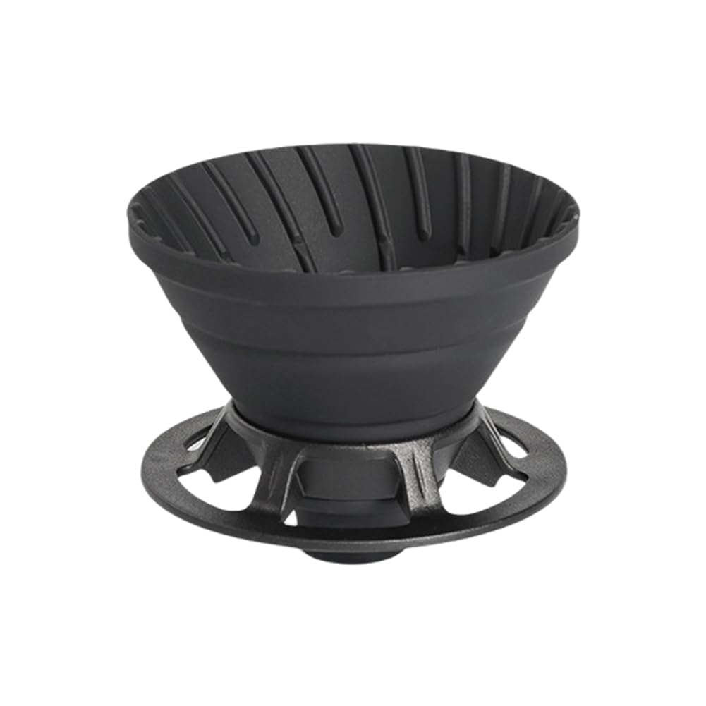 Osmond Silicone Foldable Coffee Dripper Reusable with Holder Coffee Filter Cup Space-Saving Foldable Coffee Funnel Outdoor,A