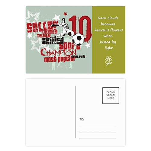 Tarjetas de agradecimiento de fútbol con arte de graffiti para notas personalizadas, pack de 20