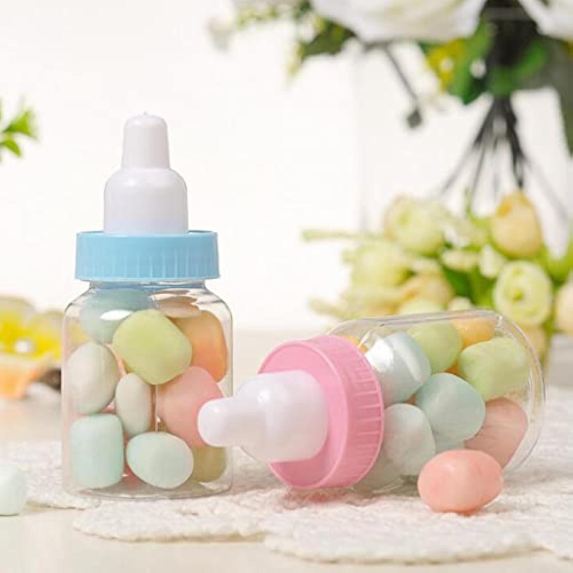 Candy Bottle Box for Baptism Birthday Party Decor, Pink