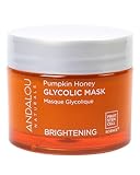 Andalou Naturals Pumpkin Honey Glycolic Mask (NEW FORMULA) - Exfoliating Face Mask with Glycolic Acid, Vitamin C for a Radiant Glow - Gentle Exfoliant Removes Dirt & Dry Skin Cells - 1.7 fl oz