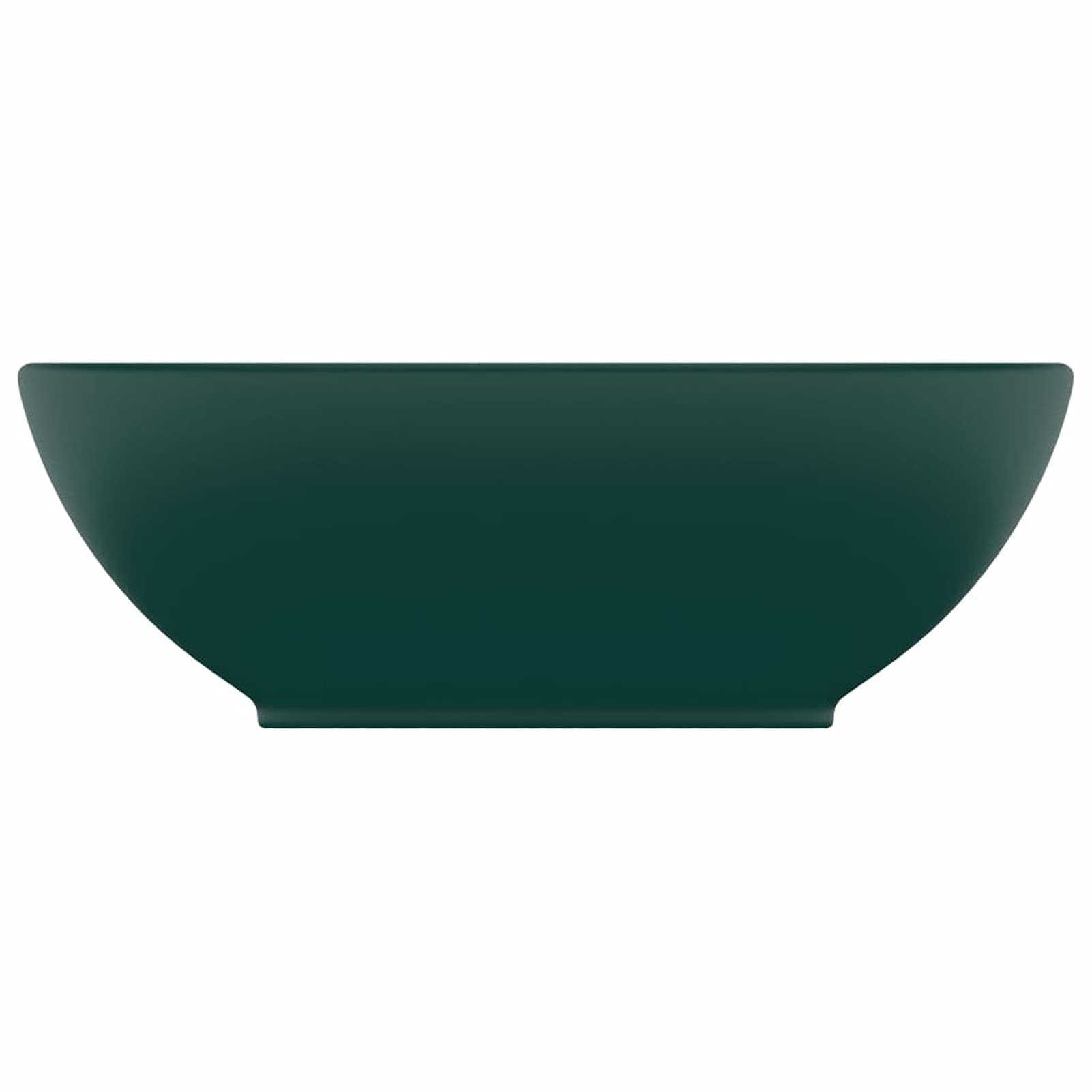 Lavabo de lujo, MOONAIRY Lavabo Sobre Encimera, Lavabo Baño, Muebles De Baño, Mueble Lavabo, ovalado cerámica verde oscuro mate 40x33 cm