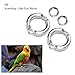 TOPINCN 10PCS Bird Foot Rings Anti Escape Parrot Leg Ring Birds Anklet Ring Outdoor Fly Training Activity Ring Clip for Pet Training(#6)