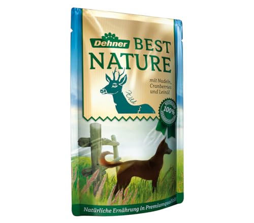 Dehner Best Nature Hundefutter Adult, Wild und Nudeln mit Cranberries, im Beutel, 12 x 150 g (1.8 kg)