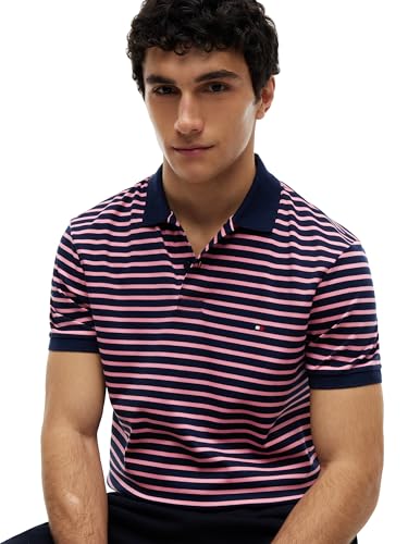 Image of Tommy Hilfiger Mens Short Sleeve Casual Polo Shirts in Regular Fit with Liquid Cotton