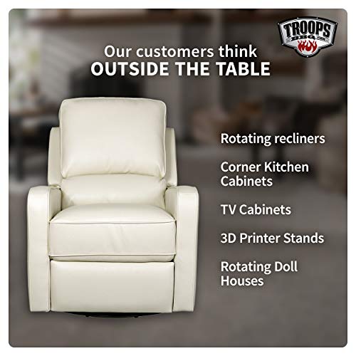 Troops Bbq Lazy Susan Turntable Ring - Commercial Aluminum Lazy Susan Bearing Hardware Single-Row Ball Bearings For Heavy Loads (300 Lbs. Capacity) - 16 Inches #TOP6