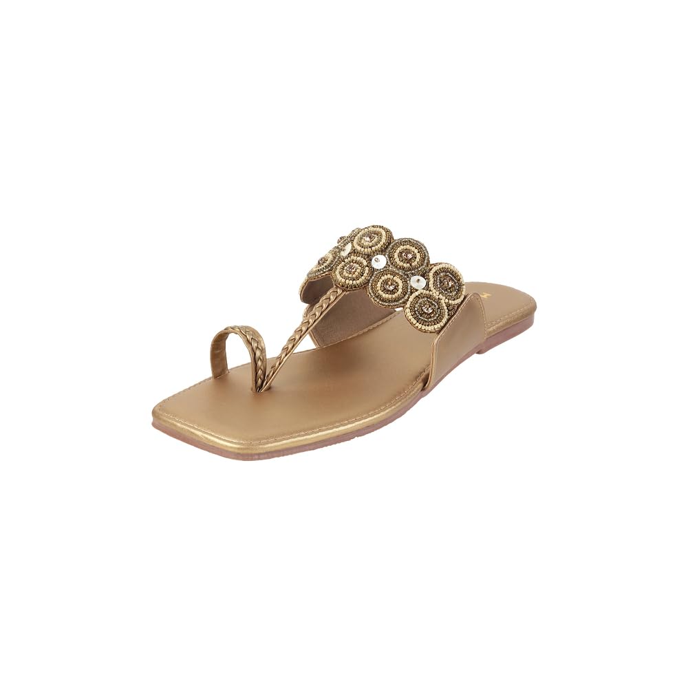 mochi Women Flat Fashion/Ethnicwear Slip-on Sandal-picture-18