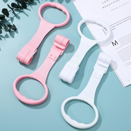 Image of Toddmomy Baby Pull up Rings 4 Pack Plastic Playpen Pull up Handles for Infant Walking Training and Nursery Accessories 7.7X3.5 Inches