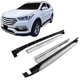 J&J AUTOMOTIVE | Marche-Pieds Latéraux Marche Pieds Compatible avec Santa Fe 2018-2024, Marchepieds 2 pi?Ces (Droite et Gauche), antidérapant