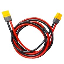 1-Pack XT60 Male to Female Adapter Connector Extension Cable 12AWG 3.28FT Wire for RC Battery Solar Portable Power Power Station and Solar Panel