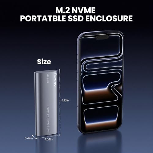 Carcasa externa M.2 NVMe aluminio USB 3.2 Gen2 10Gbps miniatura 5
