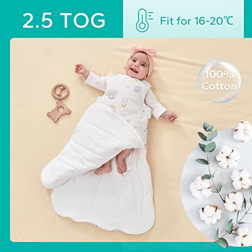 Lilbestie Wearable Blanket Baby, Sieep Sack, Newborn Sleeping Bag,Wearable Blanket 2.5 Tog Cotton Warm Sleeveless For Toddler Newborn Infants #TOP1