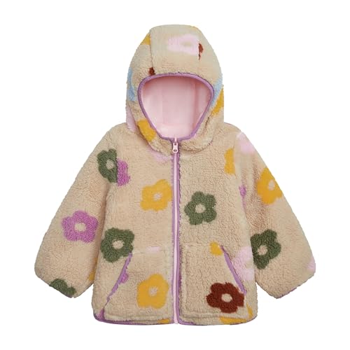 OSHKOSH B'GOSH Baby Girls' Reversible Sherpa-to-Puffer Hooded Jacket