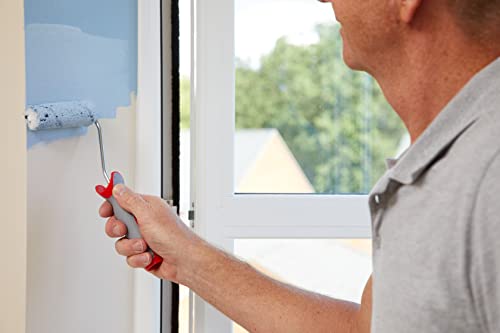 ProDec Advance mittelflorige Mini-Farbrollen aus Mikrofaser mit Rahmen, 11 Stück, 100 mm, für glatte Oberfläche beim Malen mit Dispersionsfarben und Holzlasuren an Innenwänden, Decken und Holz