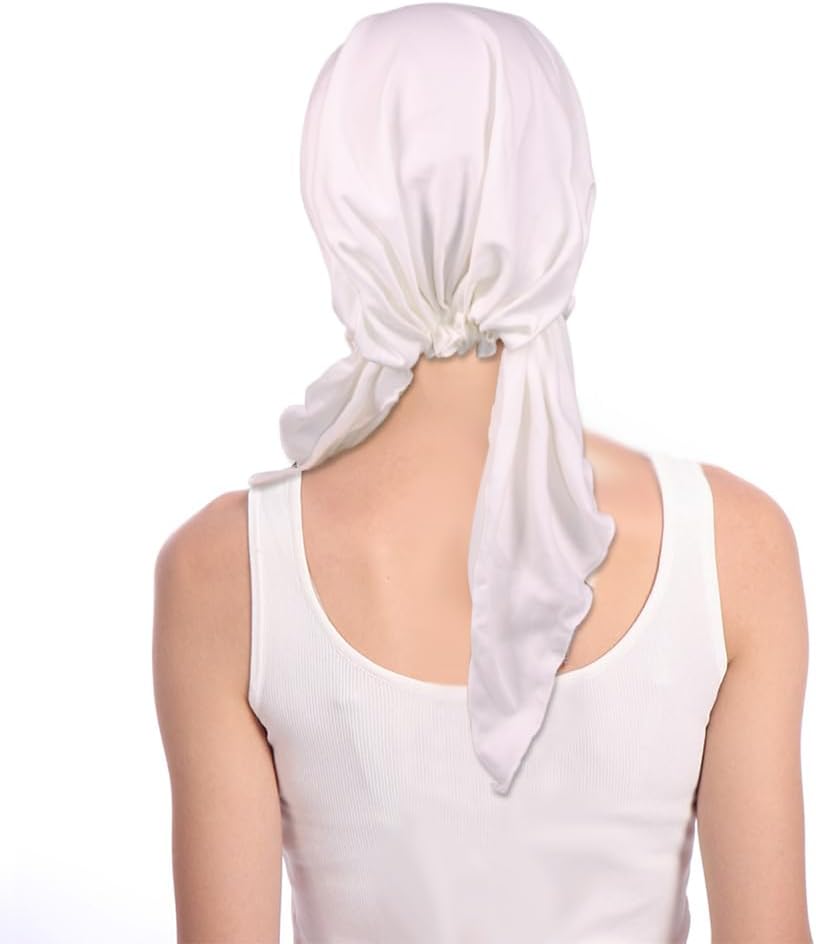 Pre Tied Chemo Head Scarf for Women - Slip On Bandana Headwrap Caps Cancer Turban Sleep Hair Cover Hat - Image 4