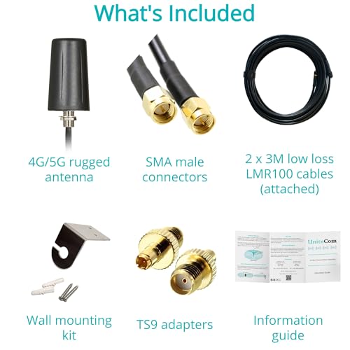 Antenne 4G 5G robuste étanche avec connecteurs SMA de précision