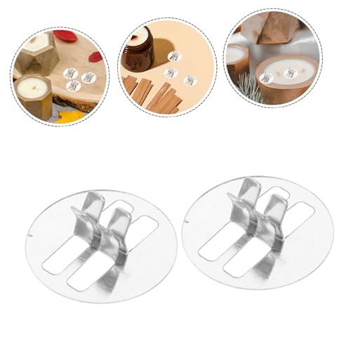 Base de metal para mechas de vela 100 piezas miniatura 7