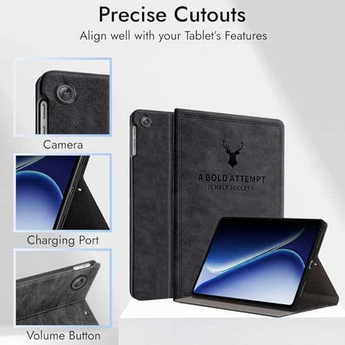 Image of Robustrion Cover for OnePlus Pad Go 2 12.1 inch Cover Case, Deer Cover Case for OnePlus Pad Go 2 Tablet Cover [Auto Sleep Wake Support] - Black