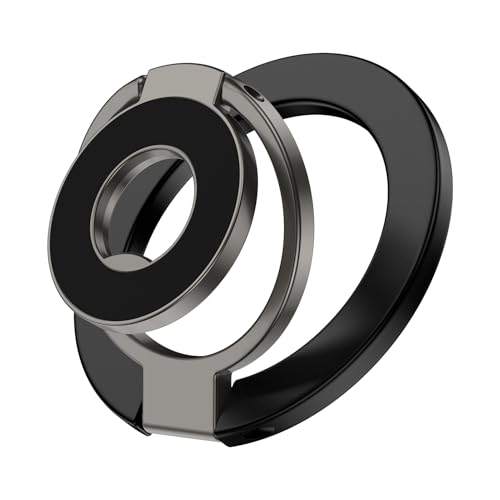 Magnetic Phone Ring Holder for Samsung Galaxy S26 S25 Ultra S25 S24 FE S24 Ultra, Removable Magsafe Phone Grip with Kickstand for iPhone Air 17 Pro Max 16e 16 15 14 13 Pro Max, Fit Magnetic Car Mount