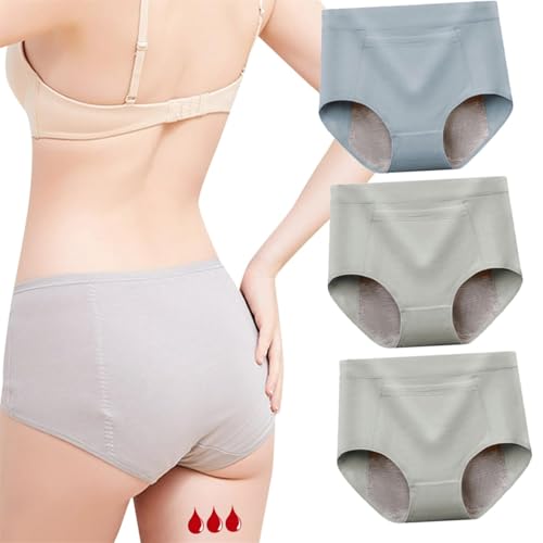 Culotte menstruelle flux abondant en coton bio lot de 3 coloris confort L