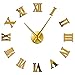 VCS moderno fai da te grande orologio da parete 3D superficie a specchio adesivo home decor art orologio da parete gigante orologio con numeri romani orologio(oro,70CM)