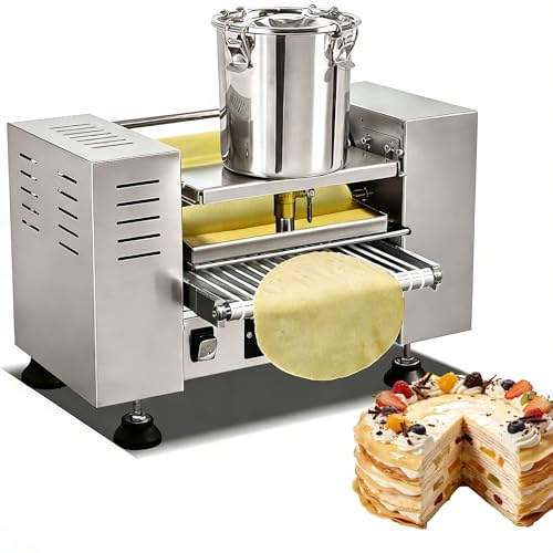 Crepera comercial con temperatura ajustable y calefacción uniforme para barras de postre