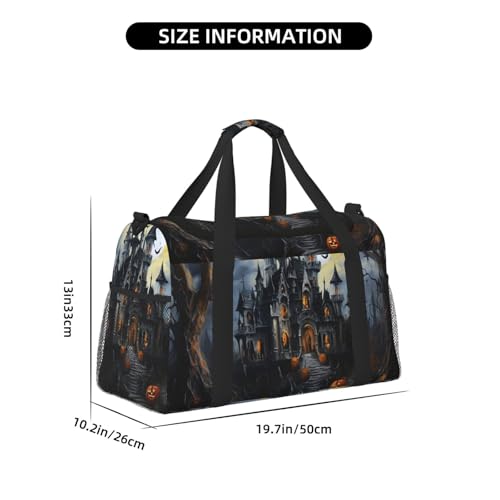 Halloween Pumpkin Print Daily essentials Large Capacity Hand Carry Bag for Weekend Getaways style Bags4